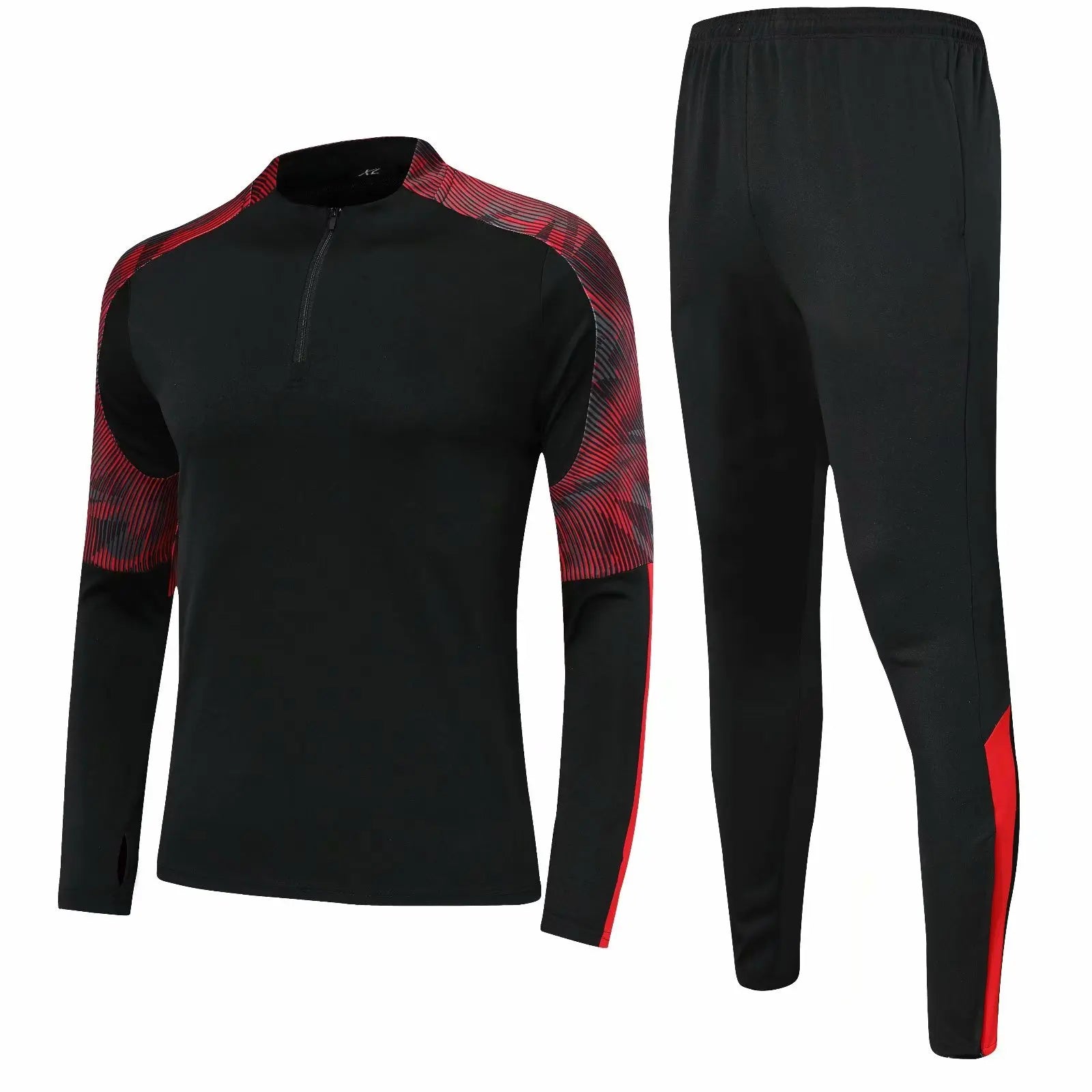 Unisex Polyester Long Sleeve Sports Tracksuit for Soccer and Fitness