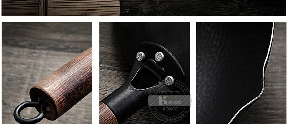 Cast Iron Wok Pan 32cm for Gas and Induction Cookers