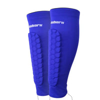 Unisex Polyester Football Shin Guards with Compression Sleeves, XS-XL