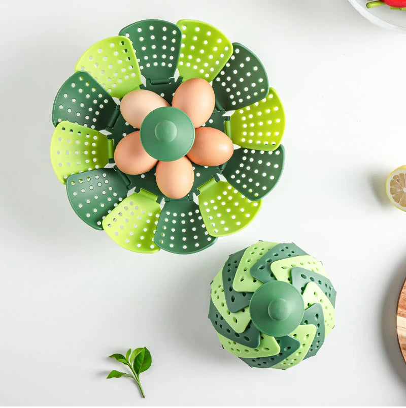 Plastic Folding Lotus Steamer Food Grade Steaming Rack Fruit Baskets Kitchen Storage Racks Vegetable Vapor Cooker Dish Cookware - Buy online at  Vibe In Cart.