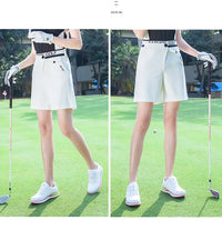 TTYGJ Women High Waist Golf Shorts Summer Quick-dry Sports Trousers Breathable Golf Apparel Ladies Elastic Slim Short Pant XS-XL