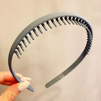 Women Simple Colorful Matte Toothed Hairbands Broken Hair Finishing Headband Outdoor Hair Hoop Headwear Fashion Hair Accessories - Buy online at  Vibe In Cart.
