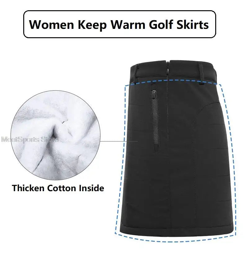 Pgm Golf Clothing Women Short Skirt Winter Ladies Pencil Skirts Thicken Plus Cotton Skorts Female Slim Pack Hip Shorts XS-XL