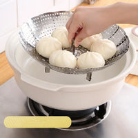 Folding Stainless Food Steamer Vegetable Fruit Food Basket Mesh Steamer Rack Cookware Utensils for Cooking Steam Dia.21/26/28cm - Buy online at  Vibe In Cart.
