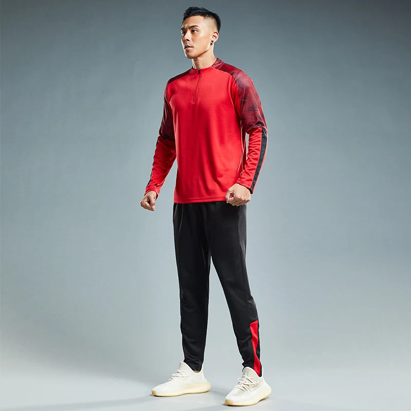 HQ Men Children Gym Suit Soccer Football Jerseys Sport Running Training Fitness Tracksuit Sportswear Long Sleeve Hoodie Sweater - Buy online at  Vibe In Cart.