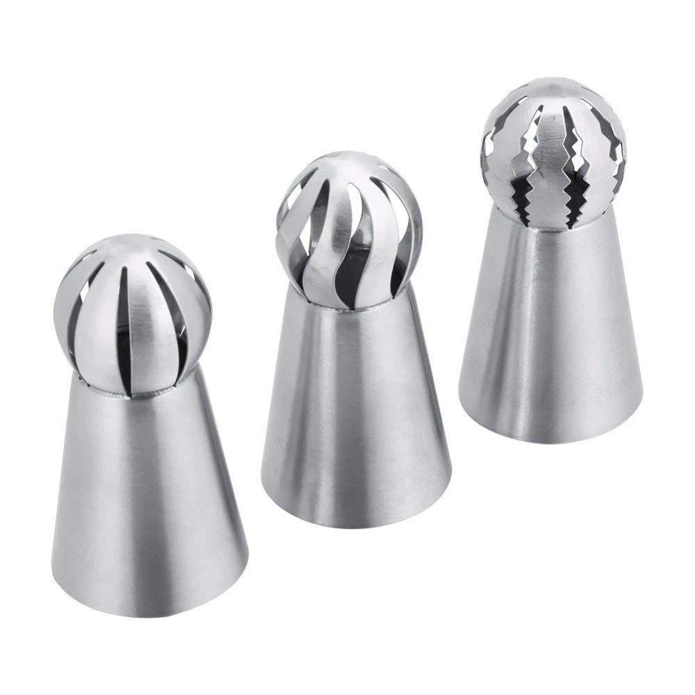 Russian Piping Nozzle 3 Styles Sphere Ball Icing Confectioners Pastry Tips Sugarcraft Cupcake Decorator Kitchen Bakeware Tools - Buy online at  Vibe In Cart.