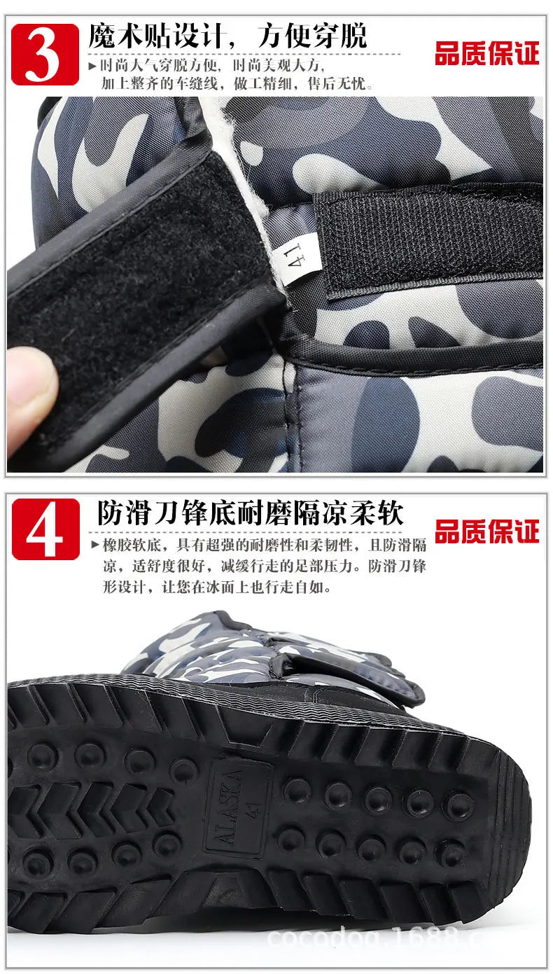 Women's Mid-Calf Platform Snow Boots with Flat Heel