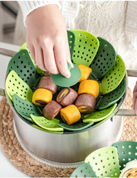 Plastic Folding Lotus Steamer Food Grade Steaming Rack Fruit Baskets Kitchen Storage Racks Vegetable Vapor Cooker Dish Cookware - Buy online at  Vibe In Cart.