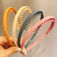 Women Simple Colorful Matte Toothed Hairbands Broken Hair Finishing Headband Outdoor Hair Hoop Headwear Fashion Hair Accessories - Buy online at  Vibe In Cart.