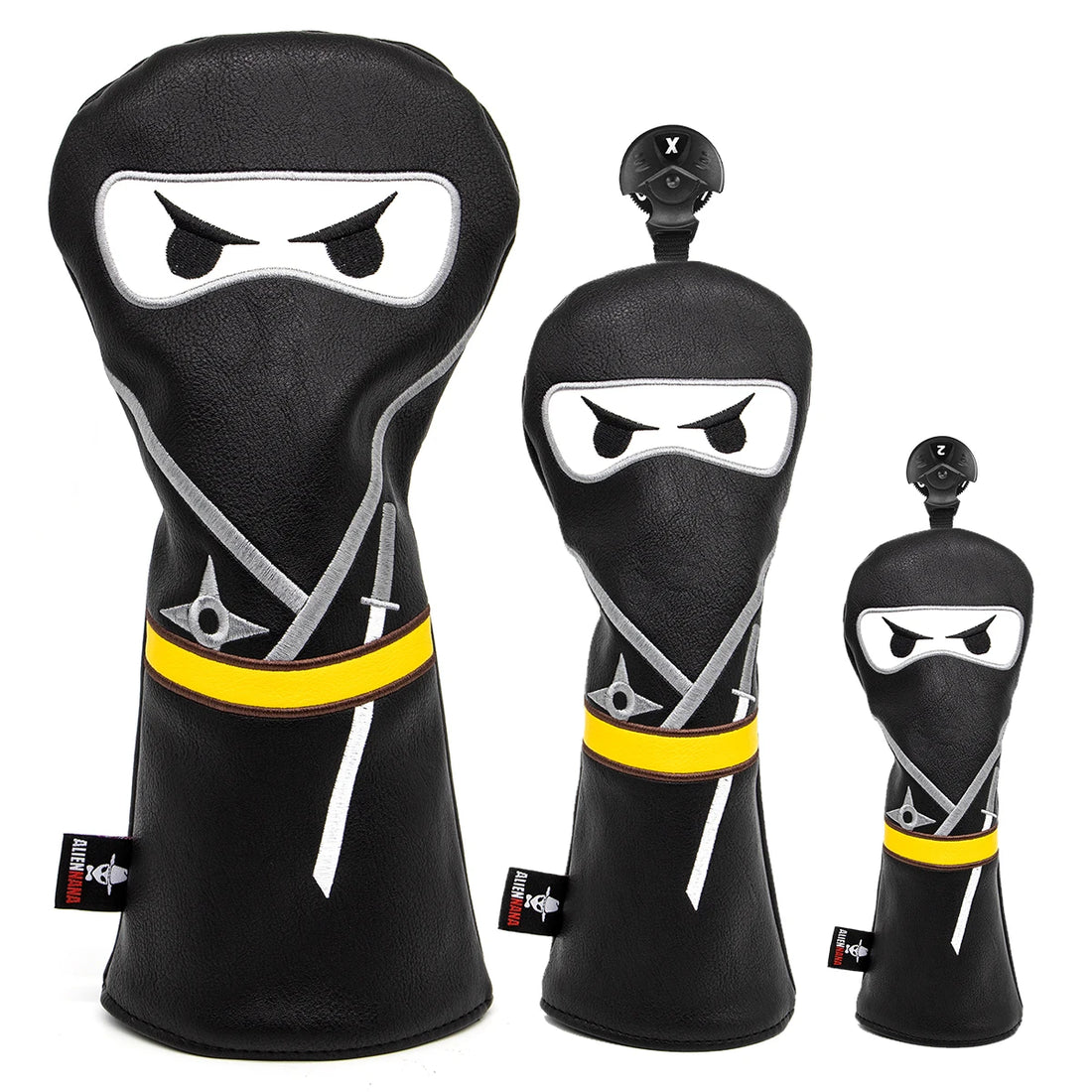 Golf Club headcover Set Aliennana Black Ninja Driver Head Cover Fairway Golf Headcvoer Hybird Blade putter Mallet Putter Covers - Buy online at  Vibe In Cart.