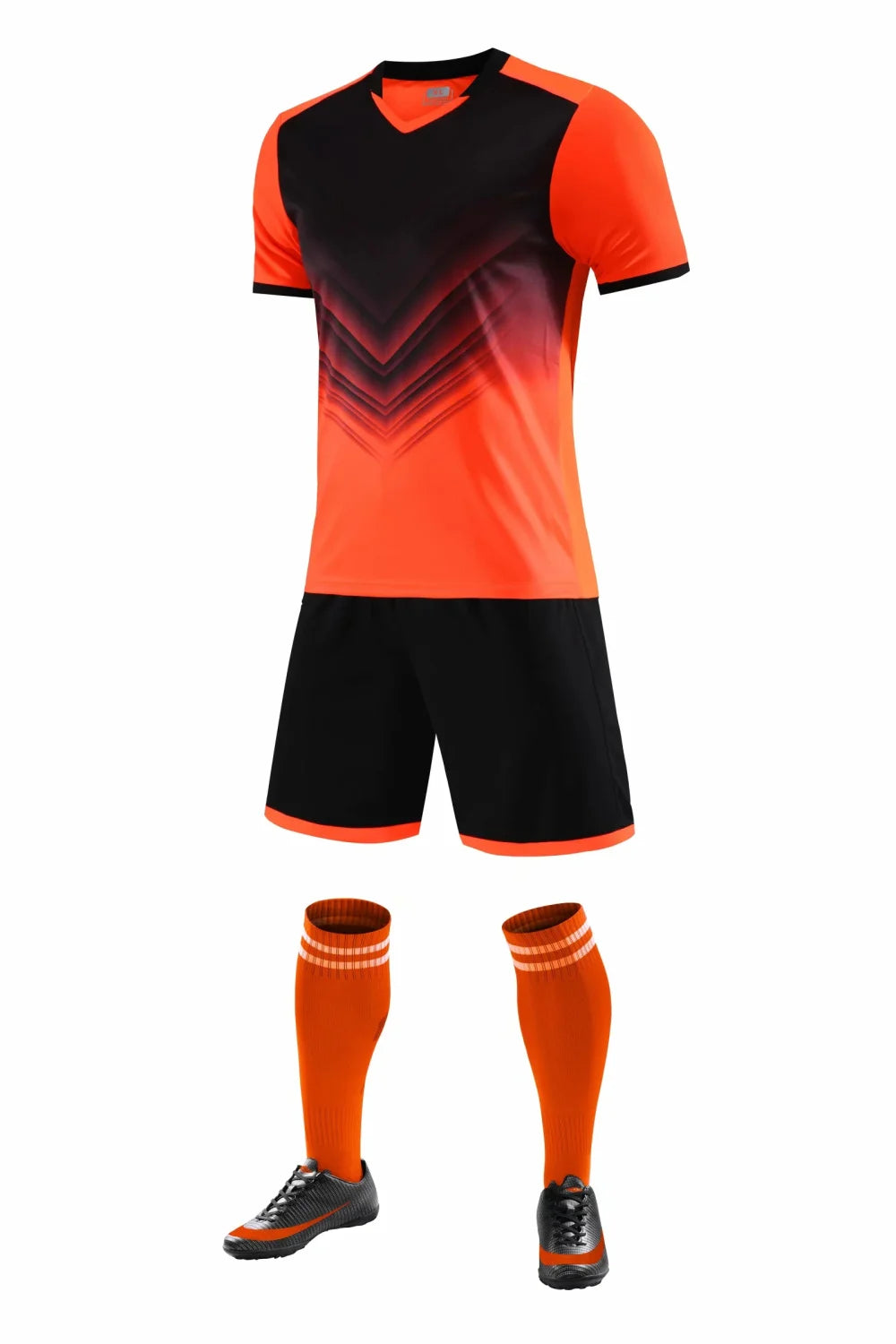 Men's and Boys' Polyester Football Jersey Set with Socks and Shin Guards