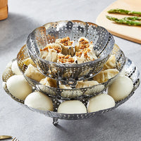 Folding Stainless Food Steamer Vegetable Fruit Food Basket Mesh Steamer Rack Cookware Utensils for Cooking Steam Dia.21/26/28cm - Buy online at  Vibe In Cart.