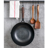 Konco Pure Iron wok cast iron pan Non-coated Pot General use for Gas and Induction Cooker 32cm Chinese Wok Cookware Pan - Buy online at  Vibe In Cart.
