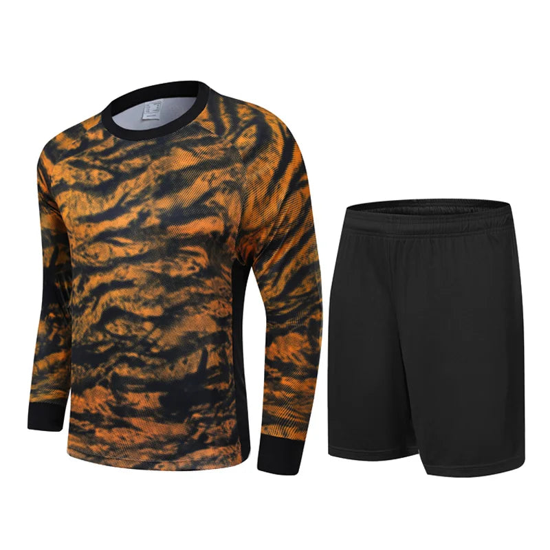 Adult Polyester Goalkeeper Uniform Set with Sponge Protection