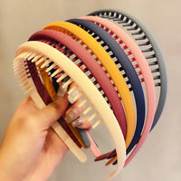 Women Simple Colorful Matte Toothed Hairbands Broken Hair Finishing Headband Outdoor Hair Hoop Headwear Fashion Hair Accessories - Buy online at  Vibe In Cart.