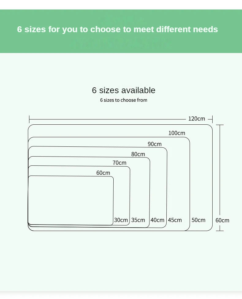 Large White Gaming Mousepad Waterproof Non-Slip PU Leather