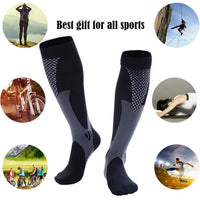 Men's Crew Length Compression Socks for Sports, Size EU 41-45