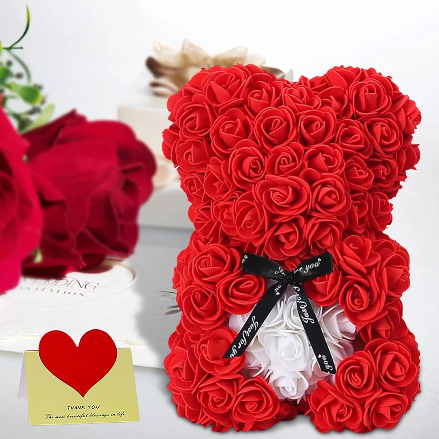 New Artificial Flower Eternal Rose Teddy Bear for Mom Mother's Day Birthday Valentine's Day Anniversary Gifts & Artificial Decor - Buy online at  Vibe In Cart.