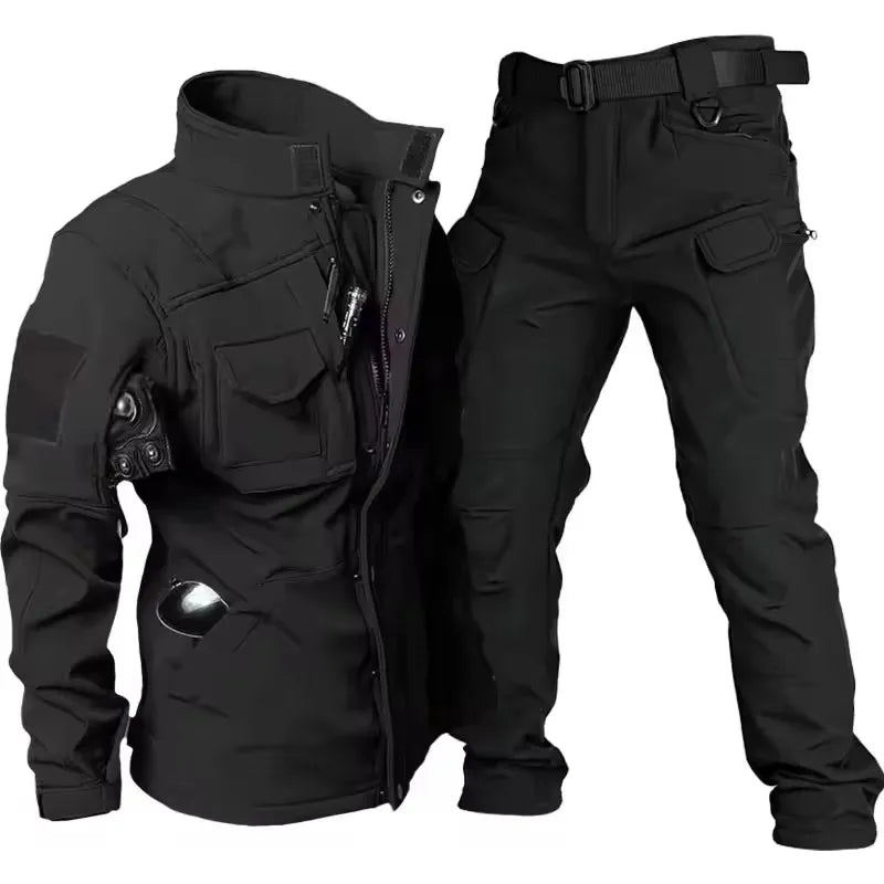 Waterproof Shark Skin Tactical Sets Mens Thicken Fleece New Soft Shell Combat Jackets+windproof Warm Cargo Pant 2 Piece Set - Buy online at  Vibe In Cart.