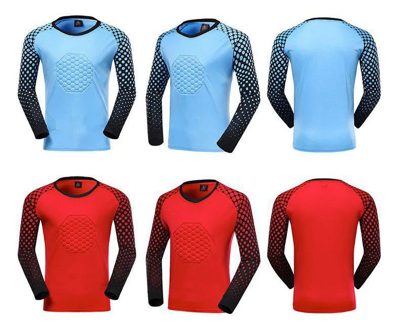 kids Soccer Goalkeeper Jersey Set Child Boy Football Goalkeeper Clothing Long Sleeve Sponge Protector Football Uniforms - Buy online at  Vibe In Cart.