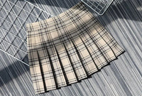 Plaid Half Length Skirt Women's A-line Short Skirt High Waist Girl Skirt Ropa Mujer Mini Skirts Clothes for Women