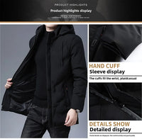 Top Grade Designer New Brand Men Parka Jacket Thick Casual Fashion Windbreaker Hooded Quilted Bubble Coats Long Mens Clothes - Buy online at  Vibe In Cart.