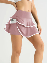 Women High Waist Color Block Skort With Inner Pockets Tennis Pleated Skirts Inner Pocket Quick Dry Sportawear - Buy online at  Vibe In Cart.