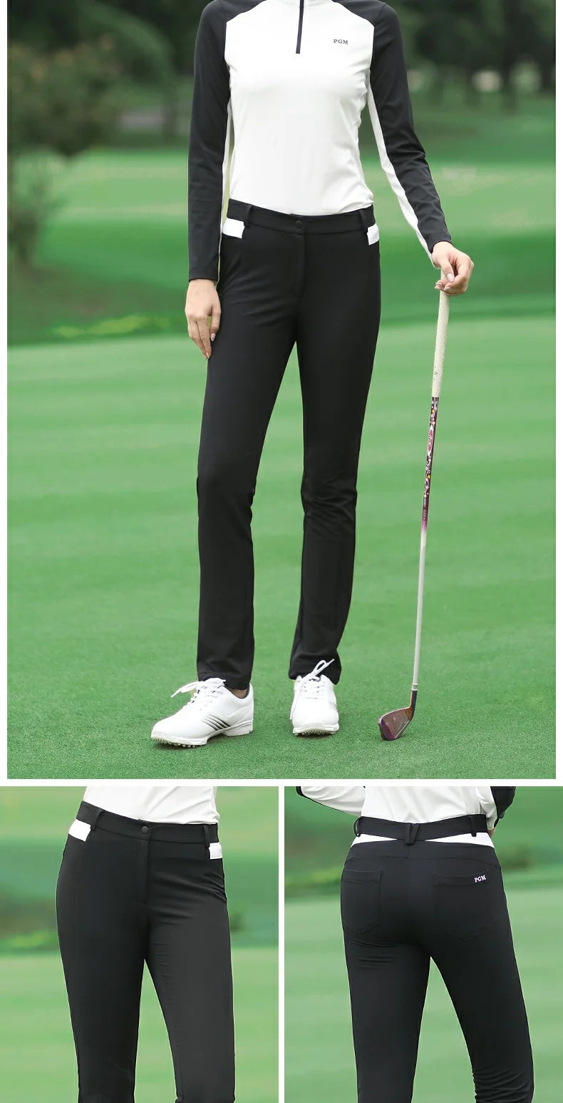 PGM Autumn Winter Ladies Golf Pants Women Warm Fleece Slim Sport Trousers Windproof Elastic Tennis Pants Golf Apparel XS-XL - Buy online at  Vibe In Cart.