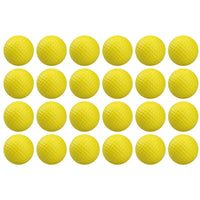 Set Of 4 4.2 Inch Yellow Solid Plastic Elastic Golf Balls