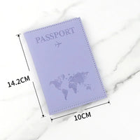 Passport Cover with World Map Design in PU, 14.5 x 10 cm