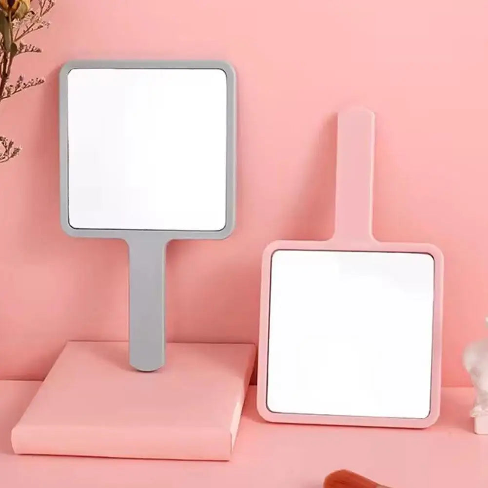 Handheld Makeup Mirror Square Makeup Vanity Mirror With Handle Hand Mirror SPA Salon Compact Mirrors - Buy online at  Vibe In Cart.