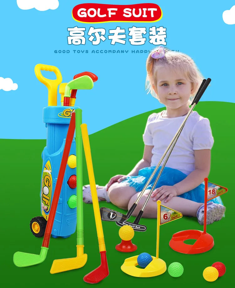 Children's Plastic Toy Golf Set for Indoor and Outdoor Play