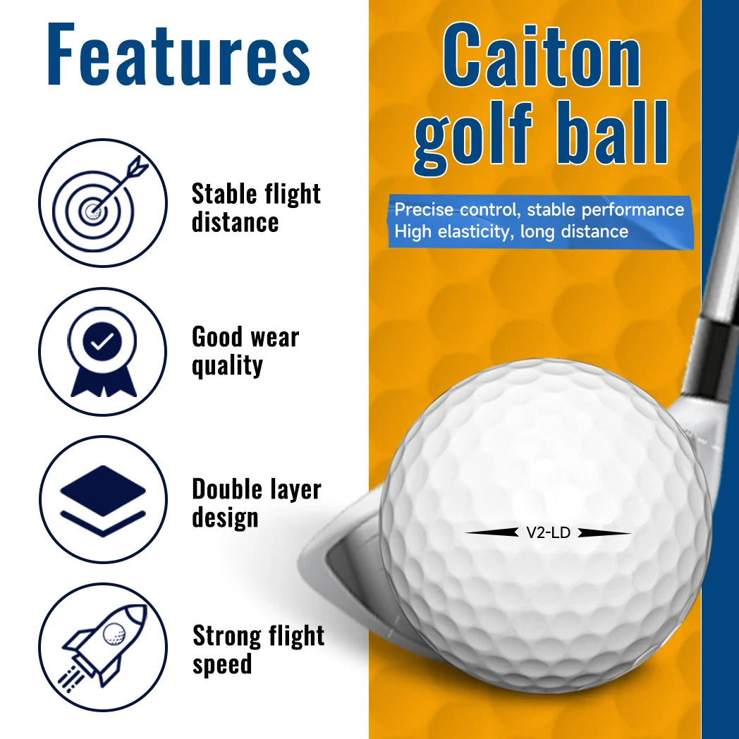 Caiton 50pcs 2-Layer Golf Balls - 332 Dimple, Max Distance, Spin Control, Durable, Precision - For Golf Training & Play - Buy online at  Vibe In Cart.