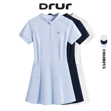 DRUR Elegant Tennis Dress Women Summer Lightweight Quick Dry Sports Dress Back Hollow Out Golf Wear Yoga Clothing Sportswear New - Buy online at  Vibe In Cart.