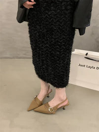 Pointy High Heeled Sandals Women's Buckle Brand Casual Fashion Slippers Sexy Slingback Shoes Sweet Muller Beach Sandals Women - Buy online at  Vibe In Cart.