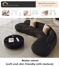 Large L-Shaped White Modern Minimalist Living Room Sofa