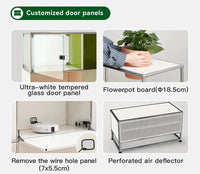 Metal TV Stand Corner Cabinet for Living Room Storage