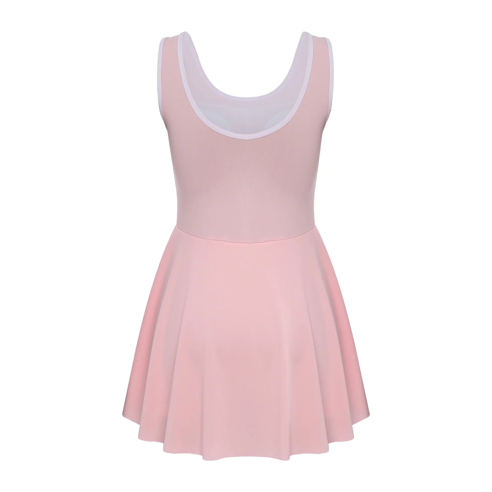 Sporty Style Girl Dress Children's Sleeveless Letter Print Sports Golf Tennis Workout Athletic Dress with Removable Chest Pads