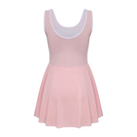 Sporty Style Girl Dress Children's Sleeveless Letter Print Sports Golf Tennis Workout Athletic Dress with Removable Chest Pads