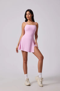 QINACTIVE Women's sports beautiful back dress Removable chest cushion cushion breathable outdoor yoga tennis skirt - Buy online at  Vibe In Cart.