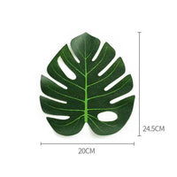 Artificial Silk Tropical Palm Leaves for Outdoor Decoration, 12 Pieces