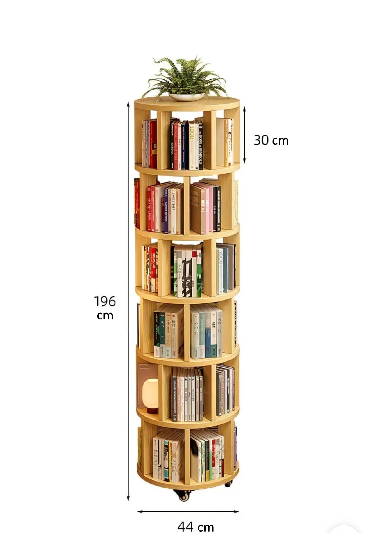 360° Rotatable Bookshelf Multifunctional Living Room Round Storage Rack Movable Children's Bookshelf - Buy online at  Vibe In Cart.