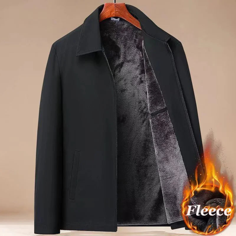 New Men's Winter Jacket Casual Fleece Lining Coats Windproof Casual Business Jackets Thick Warm Outdoor walking Outerwear Male - Buy online at  Vibe In Cart.