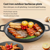 Cast Iron Frying Pan Non-stick pan Pizza Egg Pancake Pot Vegetable Steak Skillet Home Kitchen Flat Pan Omelette Outdoor Cookware - Buy online at  Vibe In Cart.