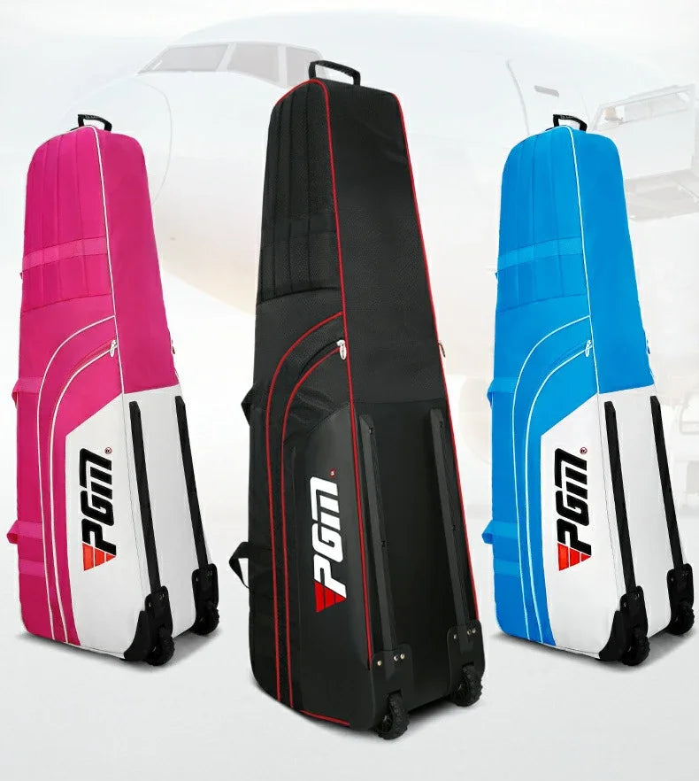 Foldable Nylon Golf Travel Bag with Wheel and Stand