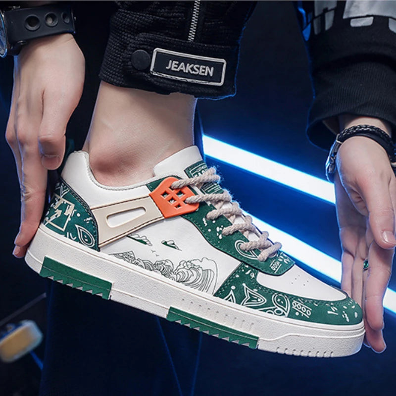 New Men's Shoes Lace-Up Sneakers Male Breathable Board Shoes Outdoor Non Slip Running Shoes Autumn Trend Casual Shoe Scarpe Uomo - Buy online at  Vibe In Cart.