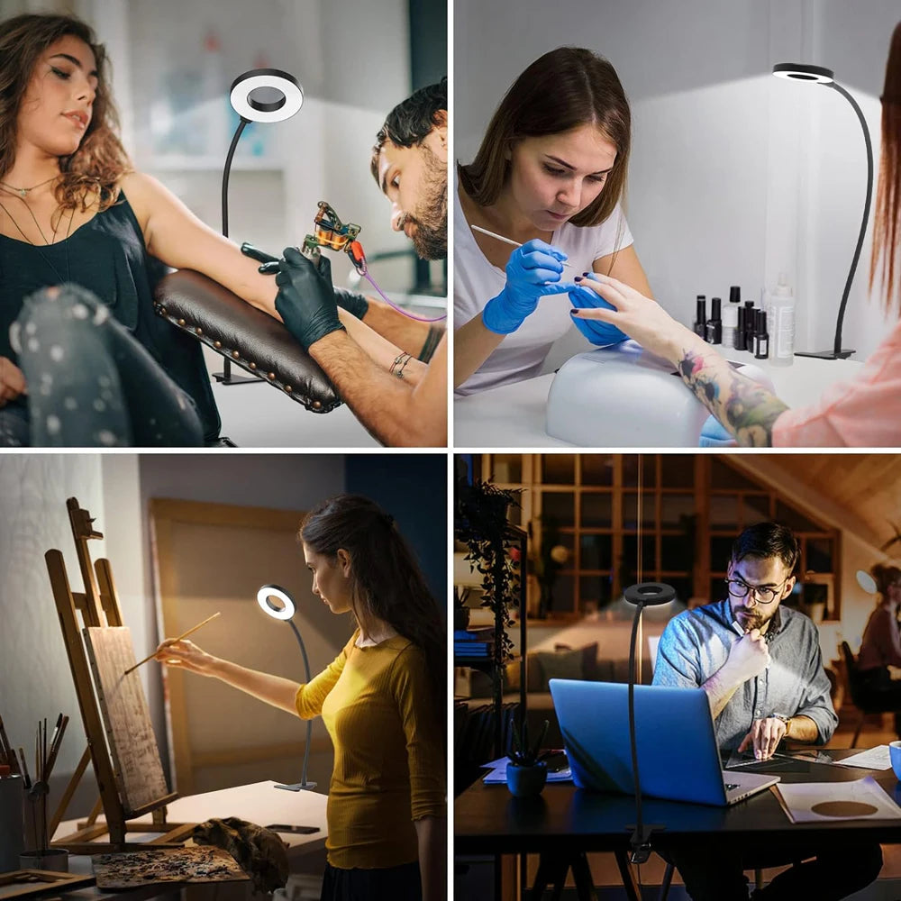 LED Reading Lights 360°Flexible Gooseneck Dimmable Table Lamp Clip On Indoor Bedroom Eye Protection Desk Light Book Clamp Lamp - Buy online at  Vibe In Cart.