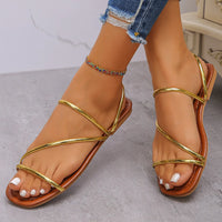 Summer Elegant Round Toe Sexy Flat Casual Sandals, Fashionable and Best Sellingnew Comfortable Plus Size Women's Shoes - Buy online at  Vibe In Cart.