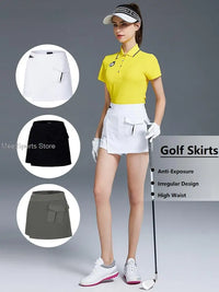 Love Golf Skirt Ladies Quick-Drying Slim Shorts Korea High Waist Golf Women's Skirts Irregular Leisure Skort Female Sports Wear