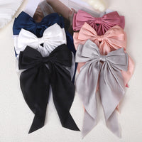 Girls Long Big Bow Float Satin Clips Back Head Hair Clip Internet Red with The Same Temperament Elegant Hair Accessories gifts - Buy online at  Vibe In Cart.